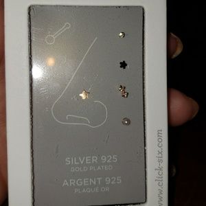 Nose Ring Stud Sterling Silver .925RGold Plated